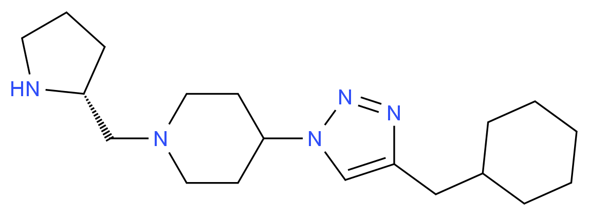 4-[4-(cyclohexylmethyl)-1H-1,2,3-triazol-1-yl]-1-[(2R*)-2-pyrrolidinylmethyl]piperidine_Molecular_structure_CAS_)