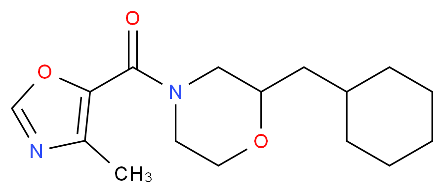 2-(cyclohexylmethyl)-4-[(4-methyl-1,3-oxazol-5-yl)carbonyl]morpholine_Molecular_structure_CAS_)