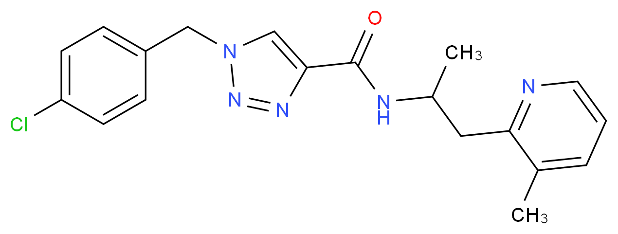 1-(4-chlorobenzyl)-N-[1-methyl-2-(3-methyl-2-pyridinyl)ethyl]-1H-1,2,3-triazole-4-carboxamide_Molecular_structure_CAS_)