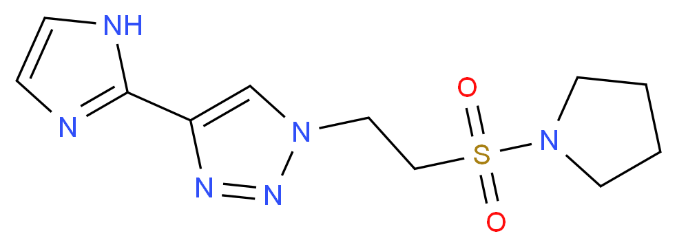 4-(1H-imidazol-2-yl)-1-[2-(pyrrolidin-1-ylsulfonyl)ethyl]-1H-1,2,3-triazole_Molecular_structure_CAS_)
