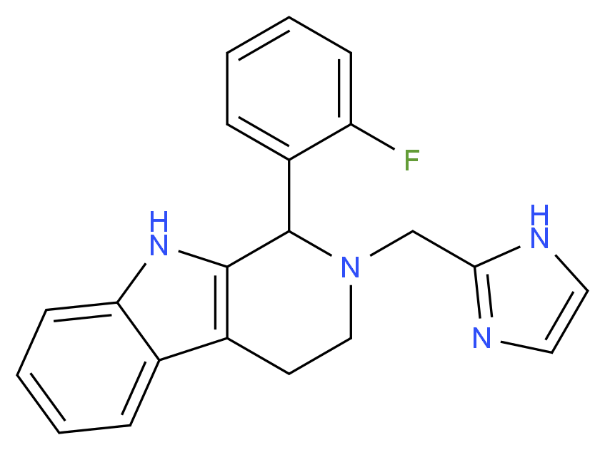 1-(2-fluorophenyl)-2-(1H-imidazol-2-ylmethyl)-2,3,4,9-tetrahydro-1H-beta-carboline_Molecular_structure_CAS_)