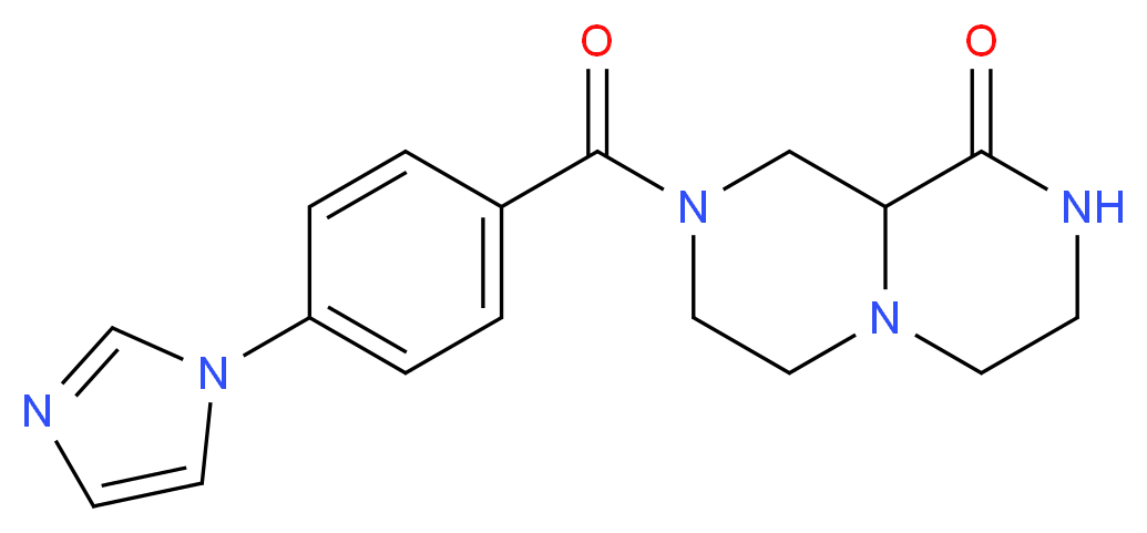 8-[4-(1H-imidazol-1-yl)benzoyl]hexahydro-2H-pyrazino[1,2-a]pyrazin-1(6H)-one_Molecular_structure_CAS_)