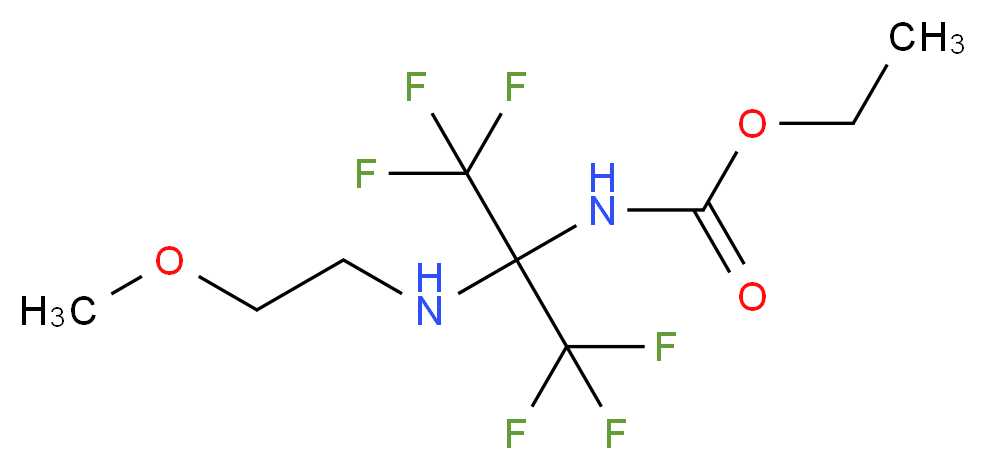 ethyl N-[2,2,2-trifluoro-1-[(2-methoxyethyl)amino]-1-(trifluoromethyl)ethyl]carbamate_Molecular_structure_CAS_)