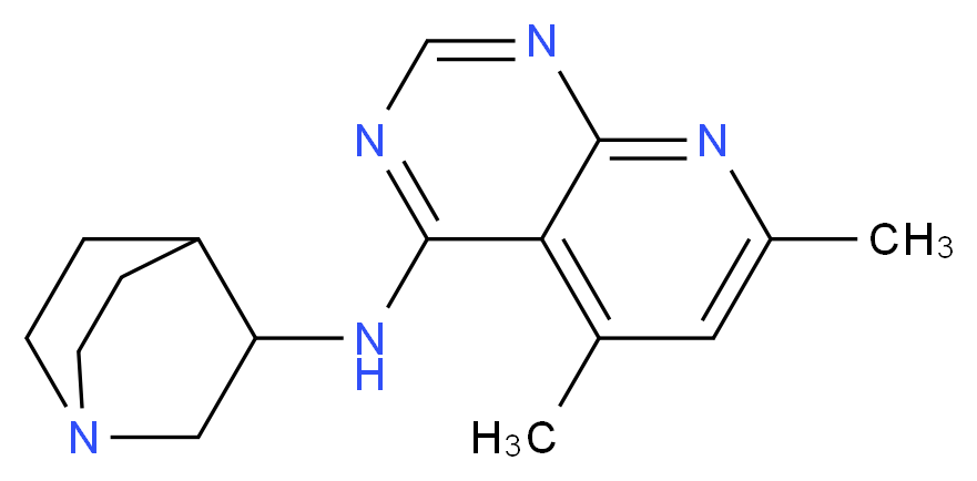 N-1-azabicyclo[2.2.2]oct-3-yl-5,7-dimethylpyrido[2,3-d]pyrimidin-4-amine_Molecular_structure_CAS_)