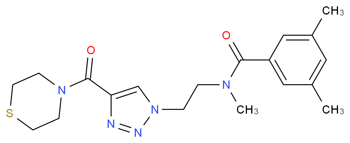 N,3,5-trimethyl-N-{2-[4-(thiomorpholin-4-ylcarbonyl)-1H-1,2,3-triazol-1-yl]ethyl}benzamide_Molecular_structure_CAS_)