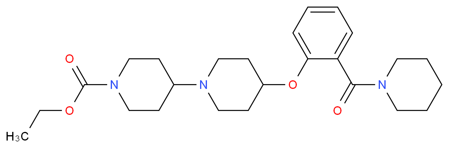 ethyl 4-[2-(1-piperidinylcarbonyl)phenoxy]-1,4'-bipiperidine-1'-carboxylate_Molecular_structure_CAS_)