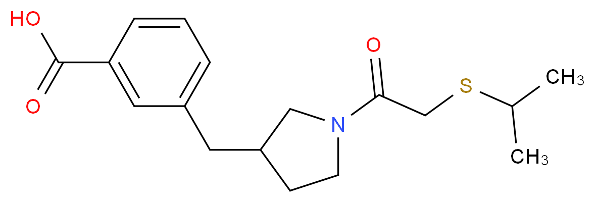 3-({1-[(isopropylthio)acetyl]-3-pyrrolidinyl}methyl)benzoic acid_Molecular_structure_CAS_)