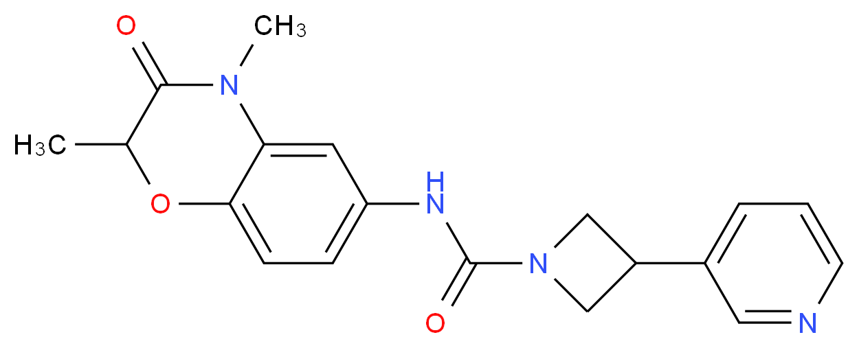 N-(2,4-dimethyl-3-oxo-3,4-dihydro-2H-1,4-benzoxazin-6-yl)-3-pyridin-3-ylazetidine-1-carboxamide_Molecular_structure_CAS_)