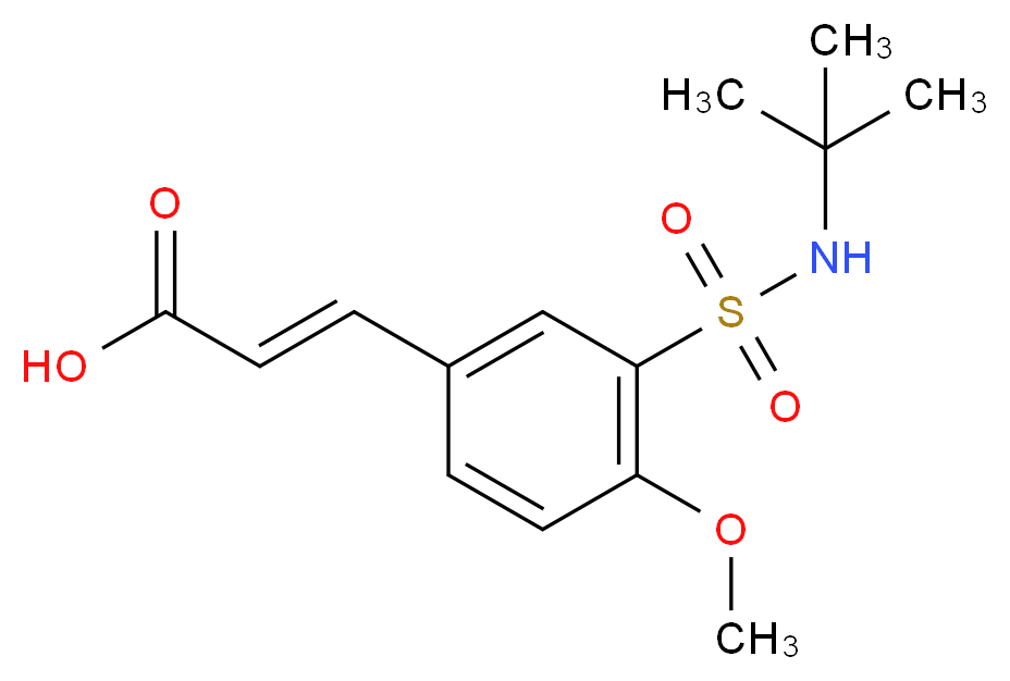 (2E)-3-{3-[(tert-butylamino)sulfonyl]-4-methoxyphenyl}acrylic acid_Molecular_structure_CAS_)