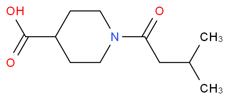 1-(3-Methylbutanoyl)piperidine-4-carboxylic acid_Molecular_structure_CAS_926238-85-9)