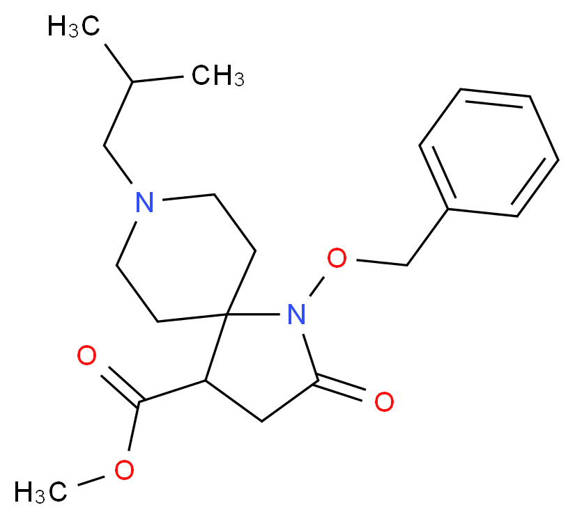 methyl 1-(benzyloxy)-8-isobutyl-2-oxo-1,8-diazaspiro[4.5]decane-4-carboxylate_Molecular_structure_CAS_)