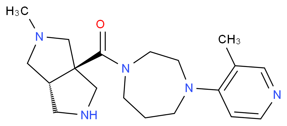 (3aR*,6aR*)-2-methyl-3a-{[4-(3-methylpyridin-4-yl)-1,4-diazepan-1-yl]carbonyl}octahydropyrrolo[3,4-c]pyrrole_Molecular_structure_CAS_)
