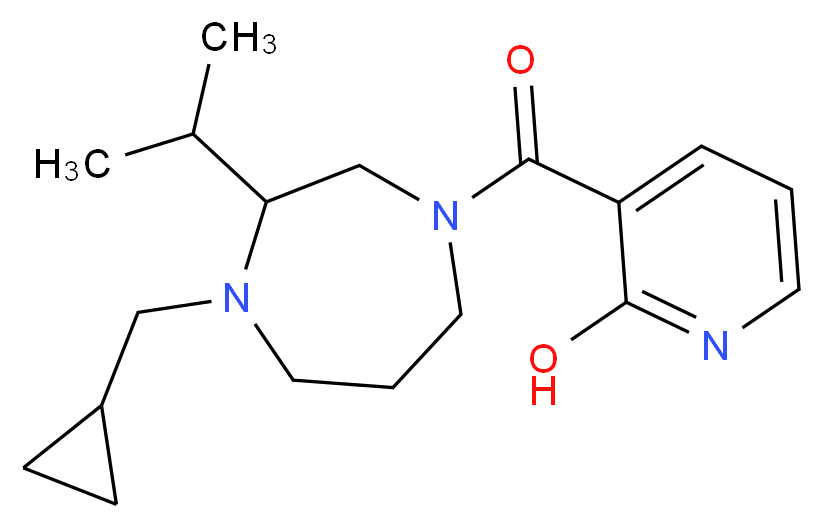3-{[4-(cyclopropylmethyl)-3-isopropyl-1,4-diazepan-1-yl]carbonyl}pyridin-2-ol_Molecular_structure_CAS_)