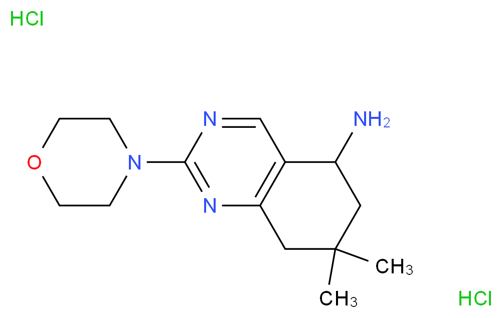 7,7-Dimethyl-2-morpholin-4-yl-5,6,7,8-tetrahydroquinazolin-5-amine dihydrochloride_Molecular_structure_CAS_)