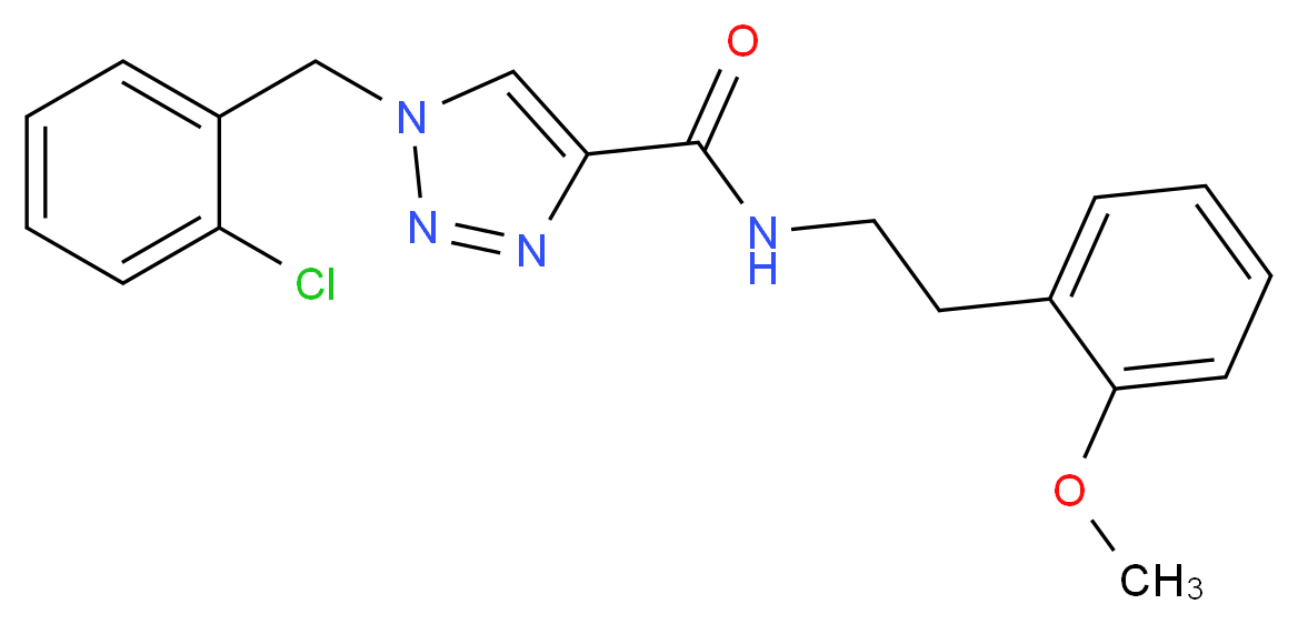 1-(2-chlorobenzyl)-N-[2-(2-methoxyphenyl)ethyl]-1H-1,2,3-triazole-4-carboxamide_Molecular_structure_CAS_)