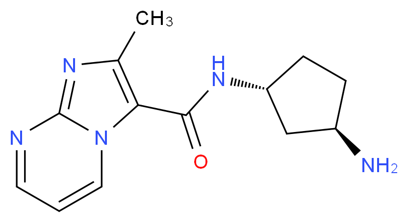 N-[(1R*,3R*)-3-aminocyclopentyl]-2-methylimidazo[1,2-a]pyrimidine-3-carboxamide_Molecular_structure_CAS_)