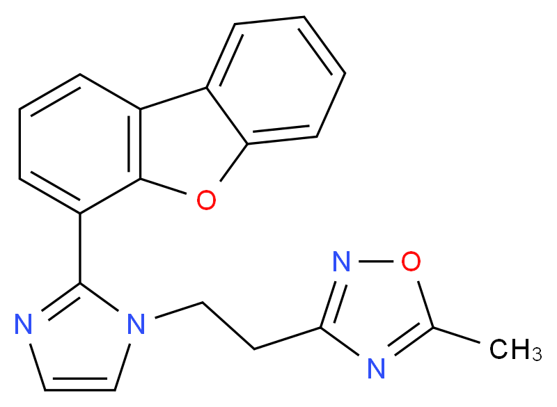 3-[2-(2-dibenzo[b,d]furan-4-yl-1H-imidazol-1-yl)ethyl]-5-methyl-1,2,4-oxadiazole_Molecular_structure_CAS_)
