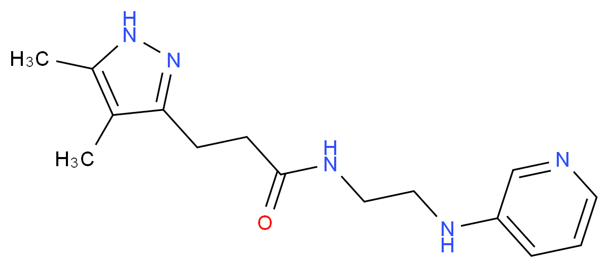 3-(4,5-dimethyl-1H-pyrazol-3-yl)-N-[2-(pyridin-3-ylamino)ethyl]propanamide_Molecular_structure_CAS_)