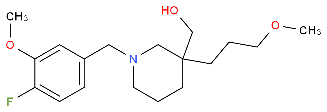 [1-(4-fluoro-3-methoxybenzyl)-3-(3-methoxypropyl)-3-piperidinyl]methanol_Molecular_structure_CAS_)