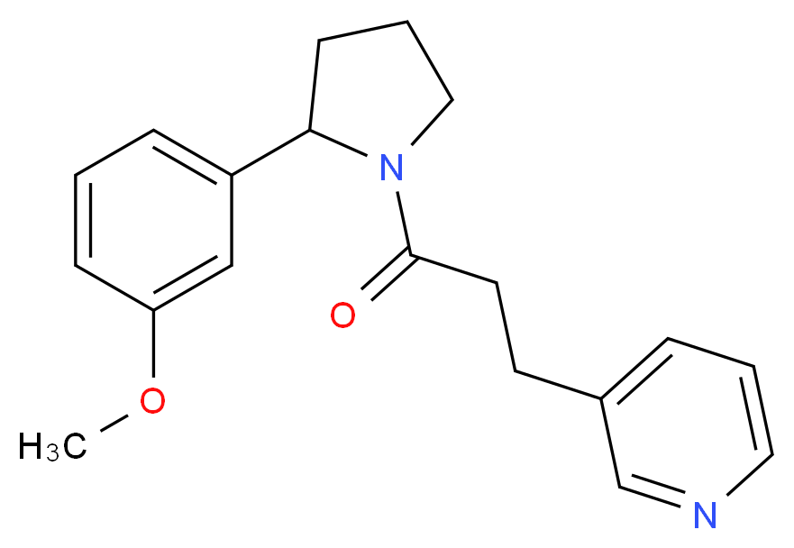 3-{3-[2-(3-methoxyphenyl)-1-pyrrolidinyl]-3-oxopropyl}pyridine_Molecular_structure_CAS_)