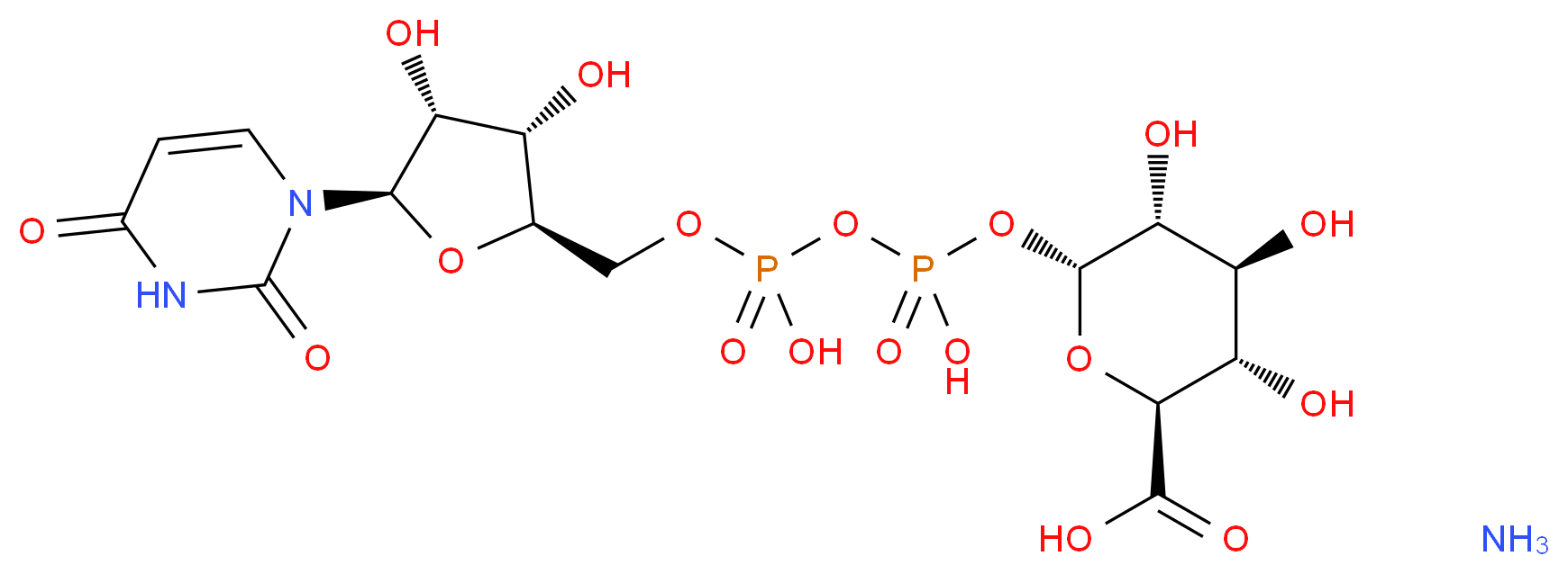 Uridine 5′-diphosphoglucuronic acid ammonium salt_Molecular_structure_CAS_43195-60-4)