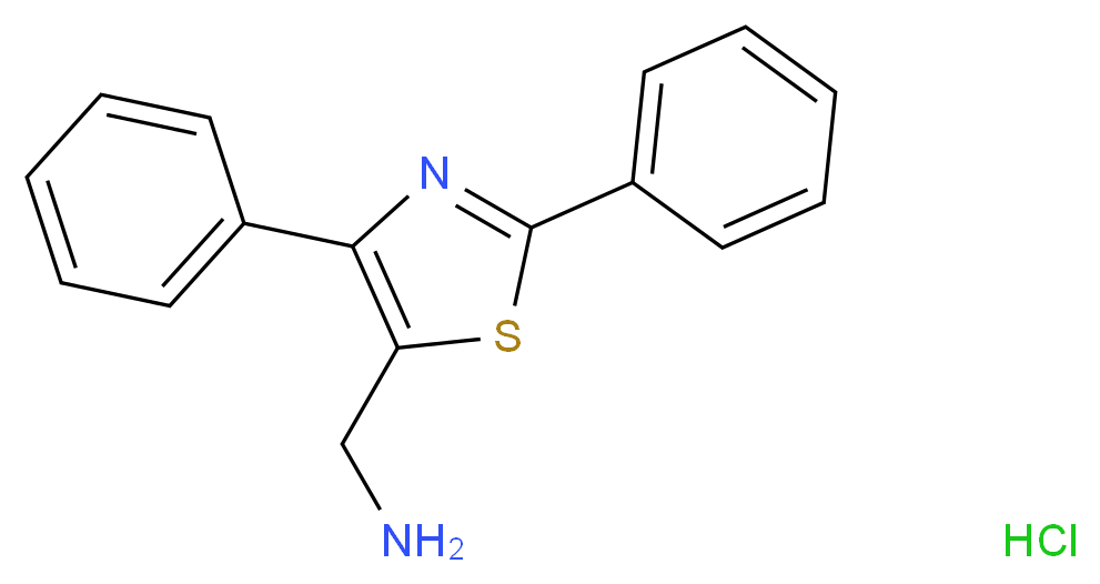 (2,4-diphenyl-1,3-thiazol-5-yl)methylamine hydrochloride_Molecular_structure_CAS_879896-44-3)