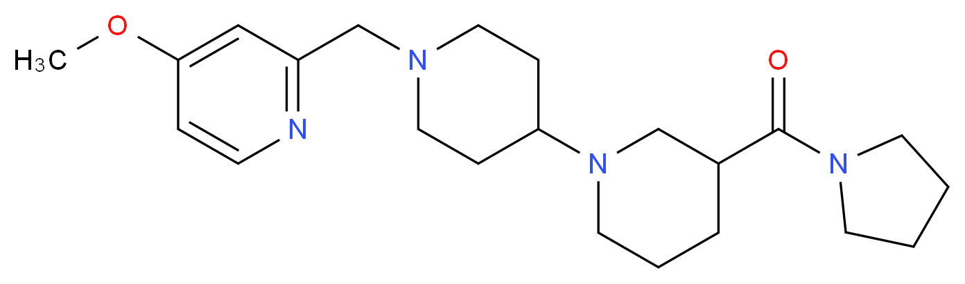 1'-[(4-methoxypyridin-2-yl)methyl]-3-(pyrrolidin-1-ylcarbonyl)-1,4'-bipiperidine_Molecular_structure_CAS_)