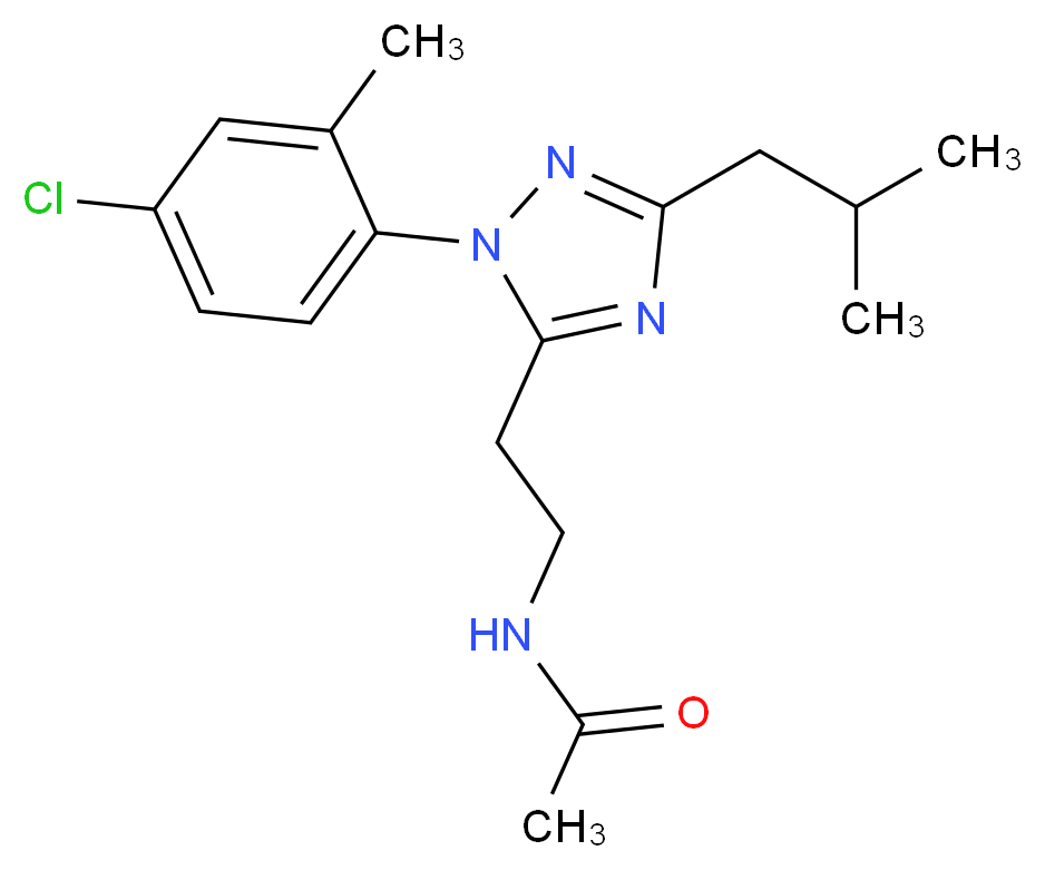N-{2-[1-(4-chloro-2-methylphenyl)-3-isobutyl-1H-1,2,4-triazol-5-yl]ethyl}acetamide_Molecular_structure_CAS_)