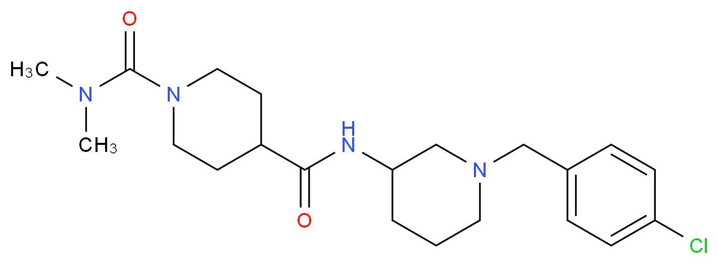 N~4~-[1-(4-chlorobenzyl)-3-piperidinyl]-N~1~,N~1~-dimethyl-1,4-piperidinedicarboxamide_Molecular_structure_CAS_)
