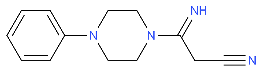 3-Imino-3-(4-phenylpiperazino)propanenitrile_Molecular_structure_CAS_)
