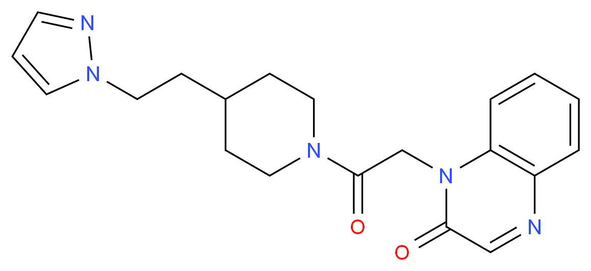 1-(2-oxo-2-{4-[2-(1H-pyrazol-1-yl)ethyl]piperidin-1-yl}ethyl)quinoxalin-2(1H)-one_Molecular_structure_CAS_)