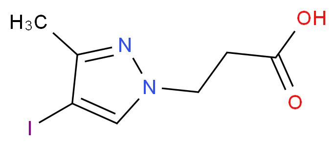 3-(4-Iodo-3-methyl-1H-pyrazol-1-yl)propanoic acid_Molecular_structure_CAS_)