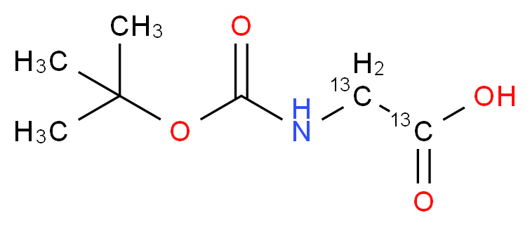 Boc-Gly-OH-13C2_Molecular_structure_CAS_)