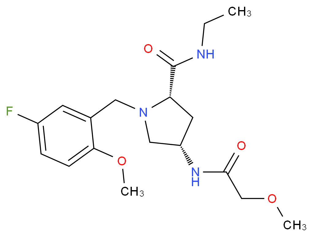 (4S)-N-ethyl-1-(5-fluoro-2-methoxybenzyl)-4-[(methoxyacetyl)amino]-L-prolinamide_Molecular_structure_CAS_)