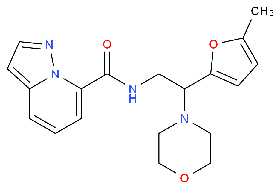 N-[2-(5-methyl-2-furyl)-2-morpholin-4-ylethyl]pyrazolo[1,5-a]pyridine-7-carboxamide_Molecular_structure_CAS_)