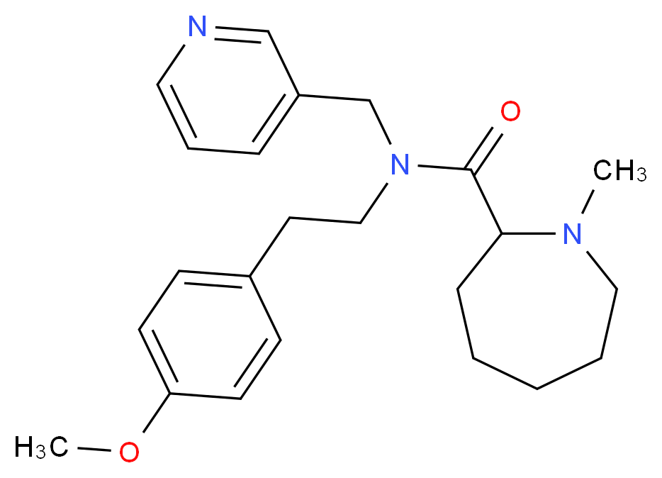 N-[2-(4-methoxyphenyl)ethyl]-1-methyl-N-(pyridin-3-ylmethyl)azepane-2-carboxamide_Molecular_structure_CAS_)