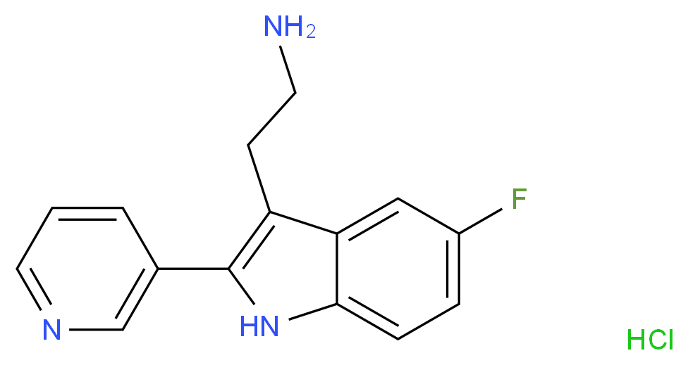 3-(2-Aminoethyl)-5-fluoro-2-pyridin-3-yl-1H-indole hydrochloride_Molecular_structure_CAS_)