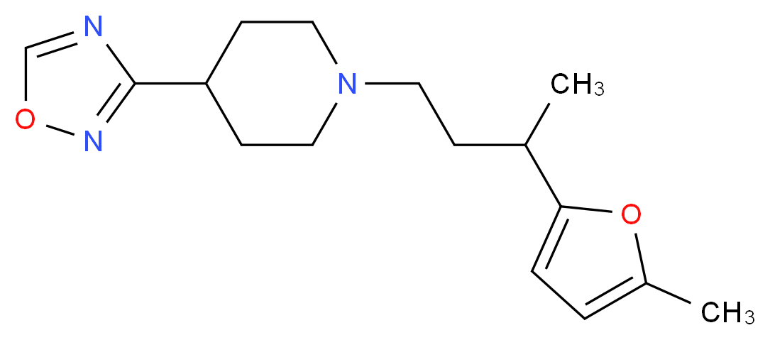 1-[3-(5-methyl-2-furyl)butyl]-4-(1,2,4-oxadiazol-3-yl)piperidine_Molecular_structure_CAS_)