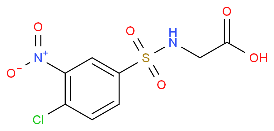 (4-Chloro-3-nitro-benzenesulfonylamino)-acetic acid_Molecular_structure_CAS_)