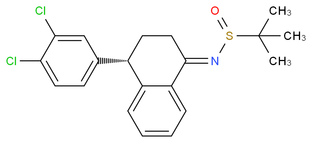 [S(R)]-N-[(4S)-4-(3,4-Dichlorophenyl)-3,4-dihydro-1(2H)-naphthalenylidene]-2-methyl-2-propanesulfinamide_Molecular_structure_CAS_674767-90-9)