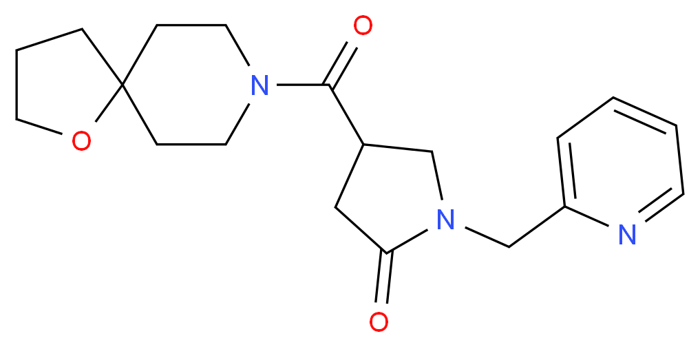 4-(1-oxa-8-azaspiro[4.5]dec-8-ylcarbonyl)-1-(2-pyridinylmethyl)-2-pyrrolidinone_Molecular_structure_CAS_)