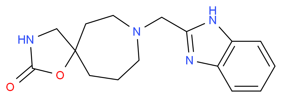 8-(1H-benzimidazol-2-ylmethyl)-1-oxa-3,8-diazaspiro[4.6]undecan-2-one_Molecular_structure_CAS_)
