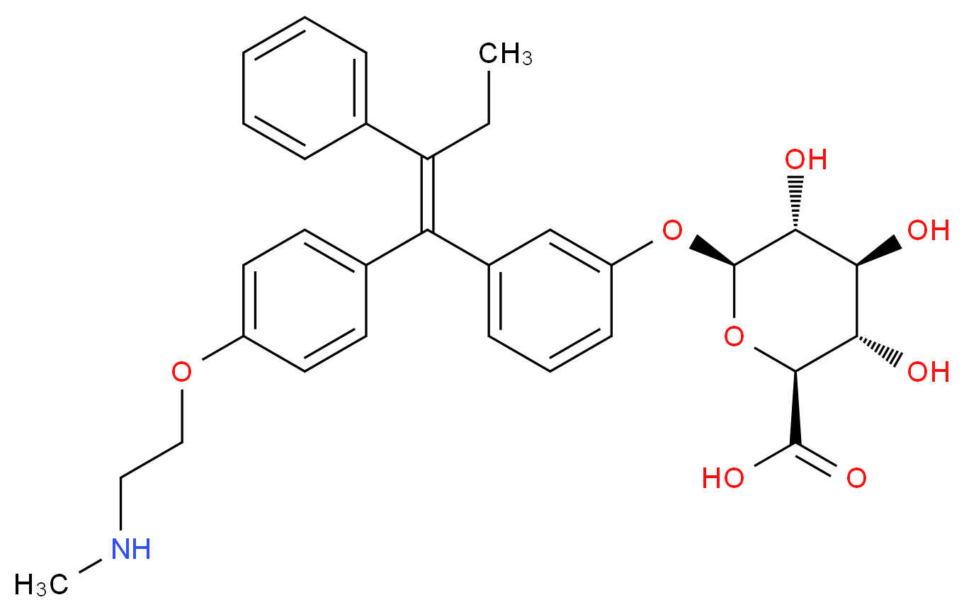 N-Desmethyl-3-hydroxy Tamoxifen O-β-D-Glucuronide_Molecular_structure_CAS_206440-83-7)