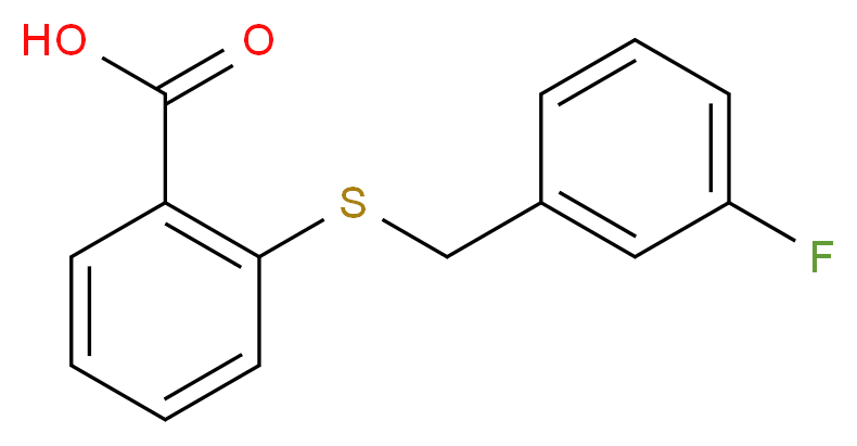 2-[(3-Fluorobenzyl)sulfanyl]benzenecarboxylic acid_Molecular_structure_CAS_)