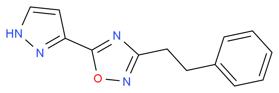 3-(2-phenylethyl)-5-(1H-pyrazol-3-yl)-1,2,4-oxadiazole_Molecular_structure_CAS_)