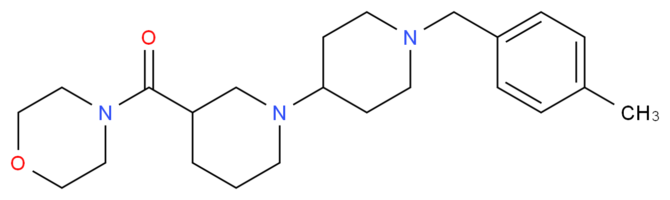 1'-(4-methylbenzyl)-3-(morpholin-4-ylcarbonyl)-1,4'-bipiperidine_Molecular_structure_CAS_)