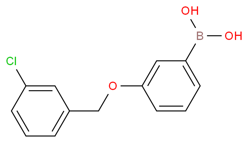 3-(3'-CHLOROBENZYLOXY)PHENYLBORONIC ACID_Molecular_structure_CAS_849062-33-5)
