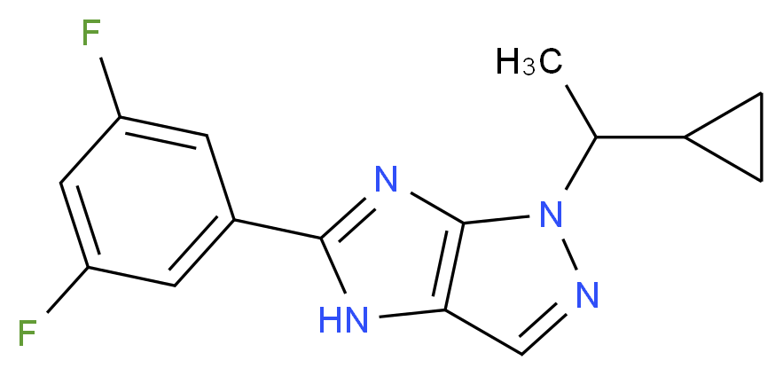 1-(1-cyclopropylethyl)-5-(3,5-difluorophenyl)-1,4-dihydroimidazo[4,5-c]pyrazole_Molecular_structure_CAS_)