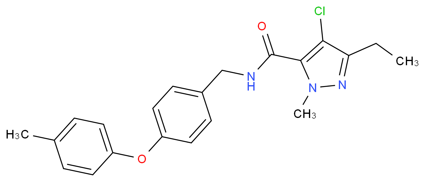 4-Chloro-3-ethyl-1-methyl-N-(4-(p-tolyloxy)benzyl)-1H-pyrazole-5-carboxamide_Molecular_structure_CAS_129558-76-5)