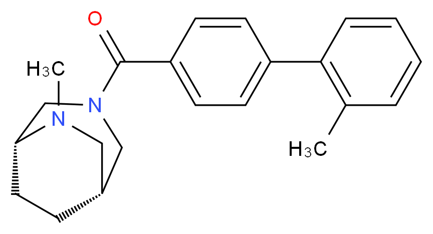 (1R*,5R*)-6-methyl-3-[(2'-methyl-4-biphenylyl)carbonyl]-3,6-diazabicyclo[3.2.2]nonane_Molecular_structure_CAS_)